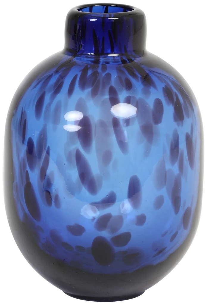 Sklenená vázička DAKAR, blue-black, výška18,5 cm (M)