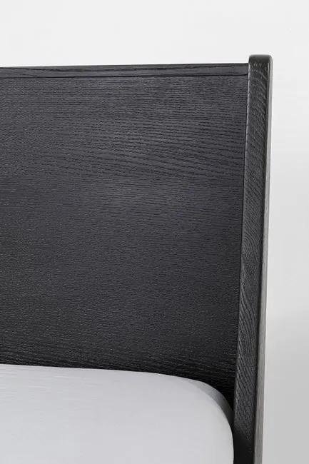 Masívna posteľ MILANO 180x200 cm, prevedenie dub, farba čierna