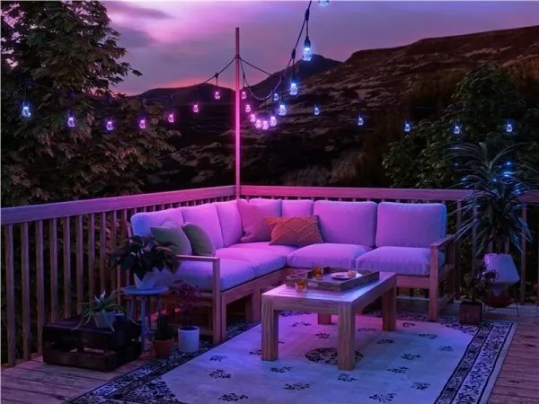 Nanoleaf NF084E00-20SLO- LED RGBWIC rozširujúci reťazec (girlanda) 20×LED, 15 m, Wi‑Fi, IP65