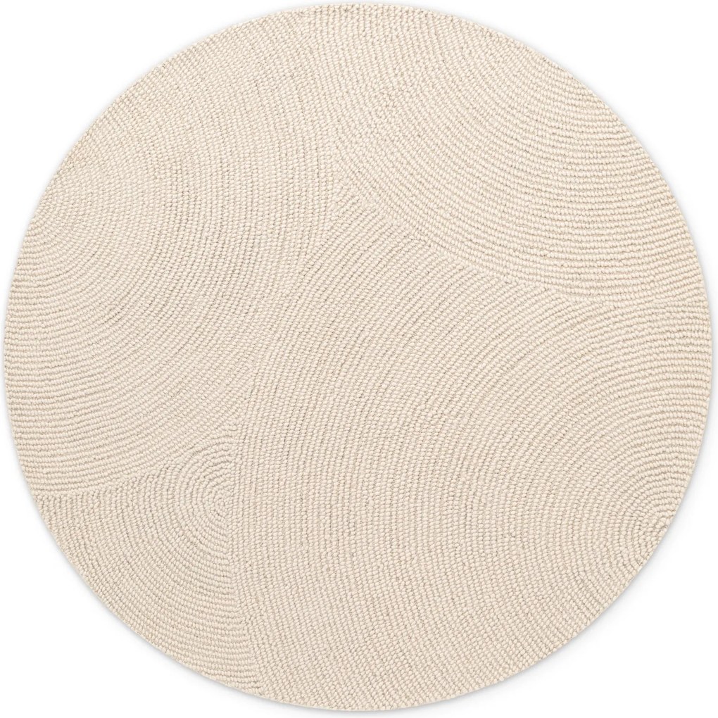 Hanse Home, AKCIA: 💧🛡️150x150 (průměr) kruh cm Kusový koberec Eleni 106220 Natur Weiß kruh + aplikovaná impregnácia, biela, obývacia izba