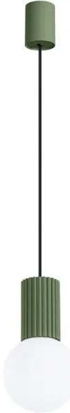 Sollux SL.1724 - Luster na lanku HALO 1xG9/8W/230V pr. 12 cm zelená