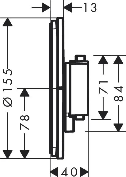 Hansgrohe ShowerSelect Comfort S, termostat pod omietku pre 2 spotrebiče s EN1717, chrómová, HAN-15556000