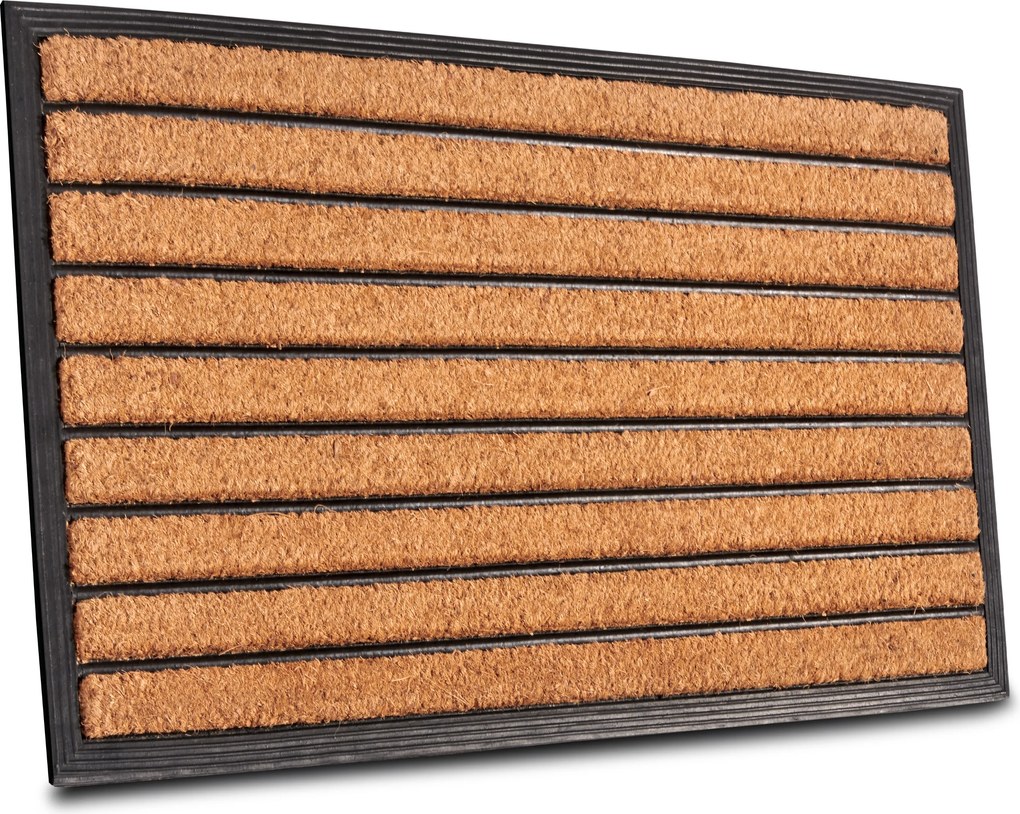 Hanse Home, Rohožka Striped 105935 - na von aj na doma, 45x75, hnedá, chodba / predsieň