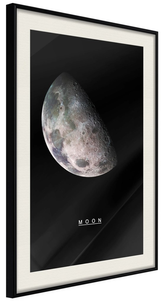 Artgeist Plagát - Moon [Poster] Veľkosť: 20x30, Verzia: Čierny rám s passe-partout