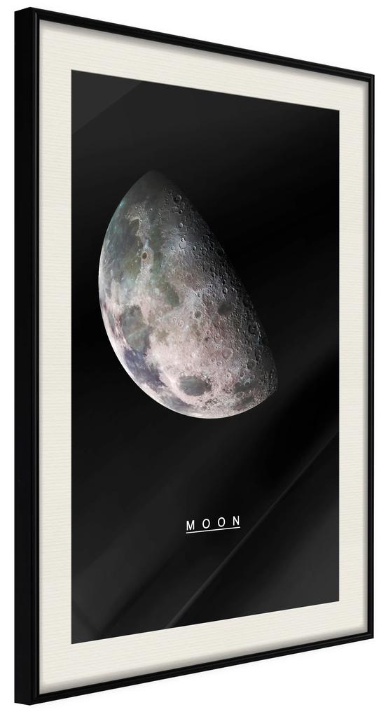 Artgeist Plagát - Moon [Poster] Veľkosť: 30x45, Verzia: Čierny rám s passe-partout