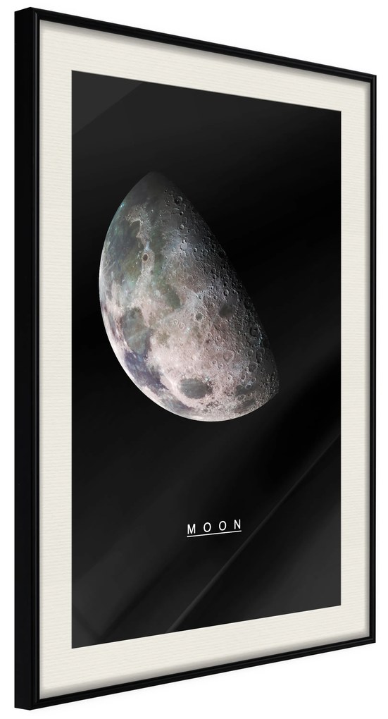 Artgeist Plagát - Moon [Poster] Veľkosť: 40x60, Verzia: Zlatý rám s passe-partout
