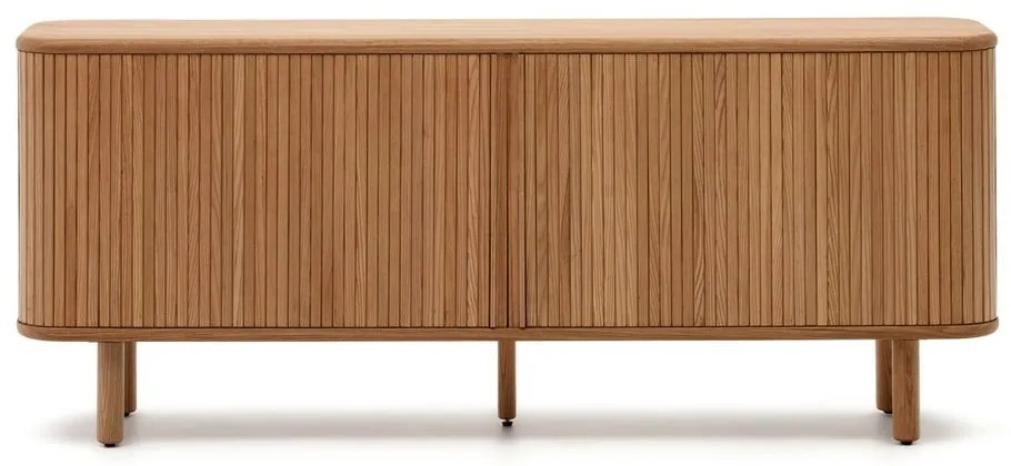 Komoda v dekore jaseňa s posuvnými dverami v prírodnej farbe 180x75,5x40 cm Mailen – Kave Home