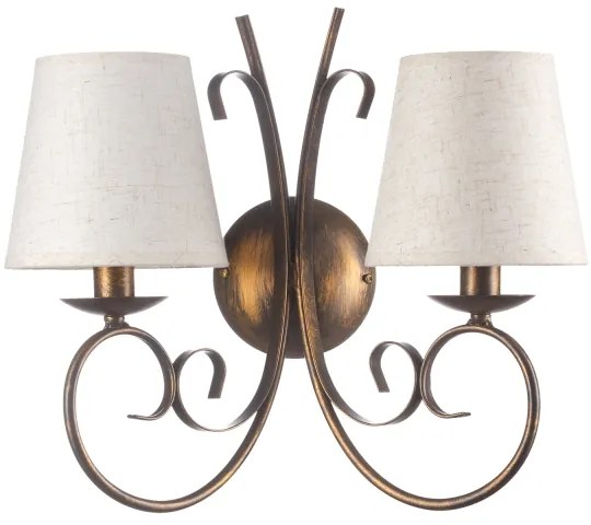 ONLI - Nástenné svietidlo POMPEI 2xE14/6W/230V bronzová