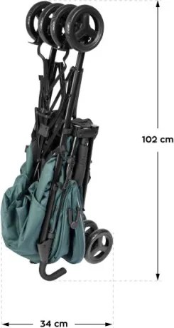 Športový kočík Davos 35 zelený / čierny