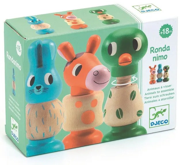 Drevené skrutkovanie – králik, koník, kačica