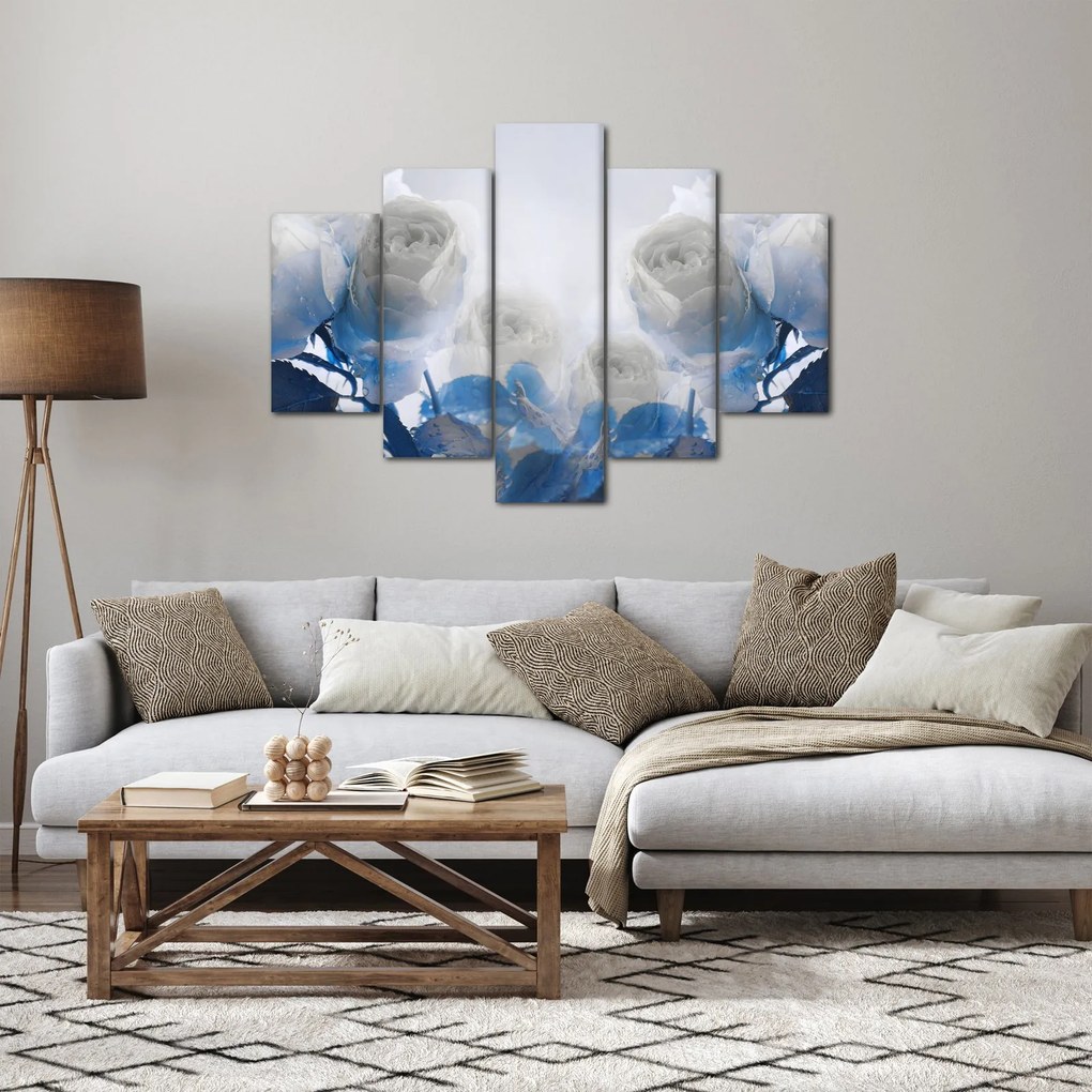 Obraz - Biele ruže (150x105 cm)