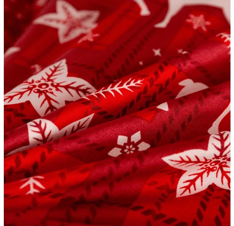 Obliečky z mikrovlákna VELVET CHRISTMAS červené Rozmer obliečky: 70 x 90 cm | 140 x 200 cm