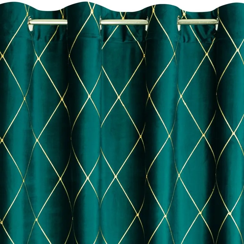 Dekorstudio Francúzsky zamatový záves PIERRE CARDIN MARGO - tyrkysový