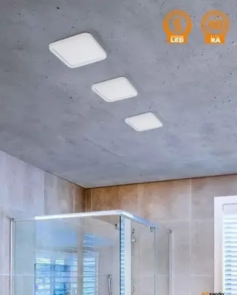 Bodové svetlo Slim 22 Square 3000K Ip44 biele do sadrokartonu