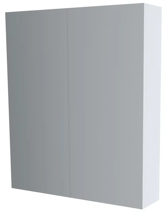 Mereo, Mereo Kúpeľňová zrkadlová skrinka 80 cm, galerka, 2 x dvierka, Multidecor, Biela Arctic, MER-CN798G82BIAA