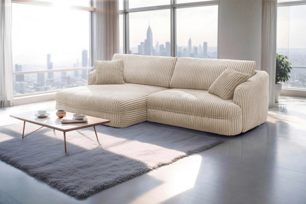 XXXLutz ROHOVÁ SEDAČKA, textil, piesková MID.YOU - Sedačky - 000694008209