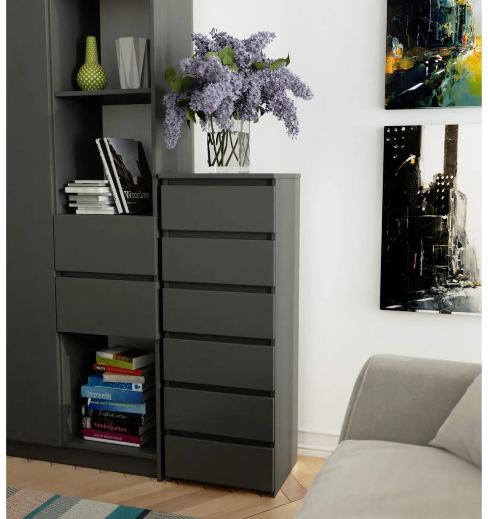 Komoda CL6 40 cm grafitově šedá