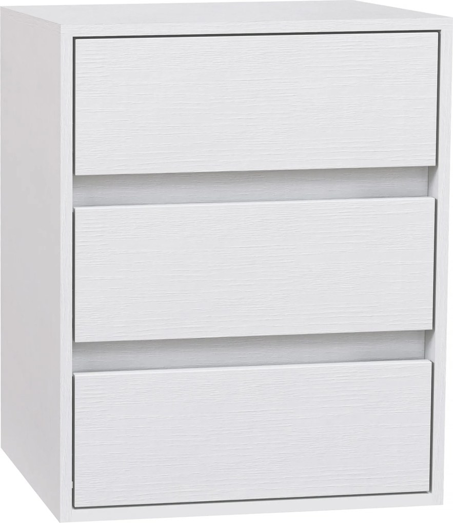 HOMCOM Moderný toaletný stolík s 3 zásuvkami do spálne a chodby, Drevotrieska, 40x30x50,5 cm, Biela | Aosom