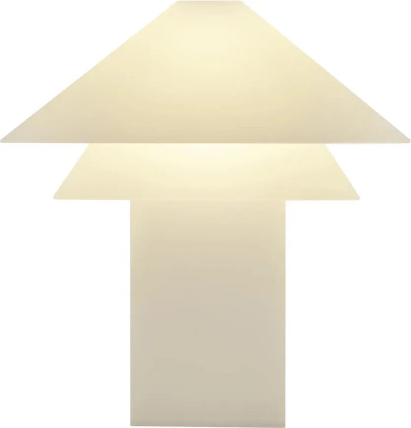 Biela LED stolová lampa so stmievačom s kovovým tienidlom (výška 33,5 cm) Sanaka – Blomus