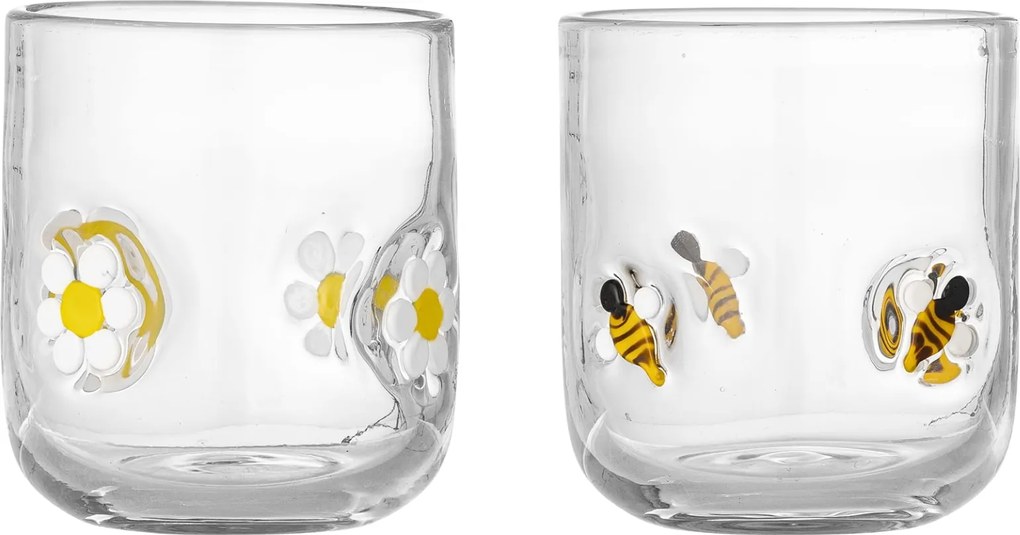 Bloomingville Pohár Buzz Clear Glass 300 ml – sada 2 ks