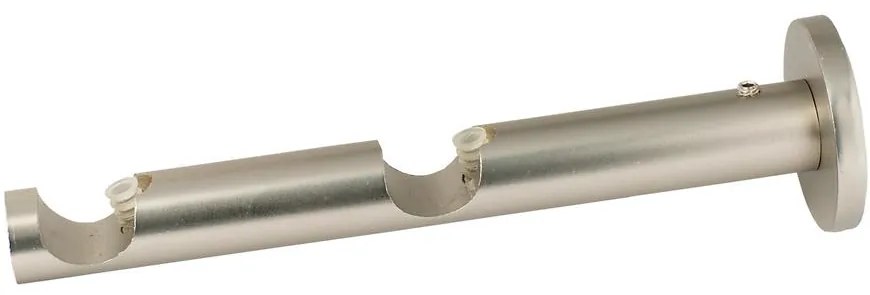Podpera dvojitá moderný dizajn 19/19mm satina nikel