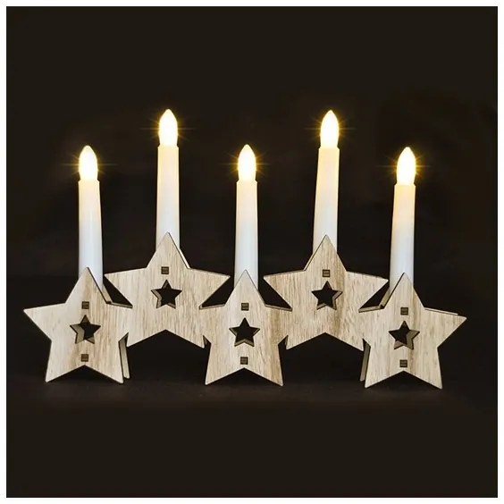 Solight 1V222 - LED Vianočný svietnik 5xLED/2xAA