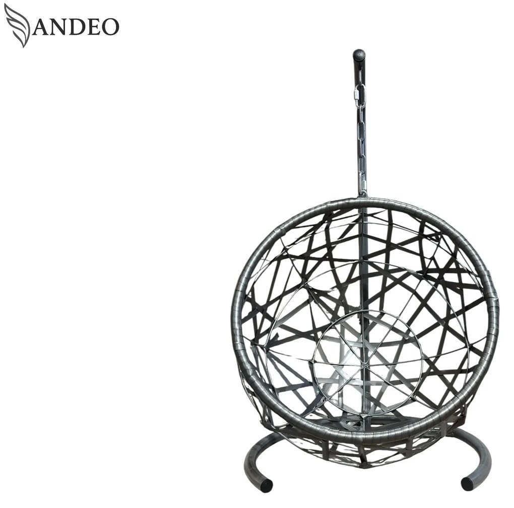 Závesné hojdacie kreslo pre mačky MOON - sivé