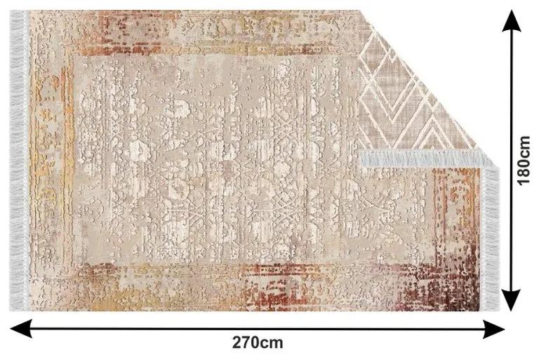 Kondela Obojstranný koberec, NESRIN, béžová-vzor, 180x270