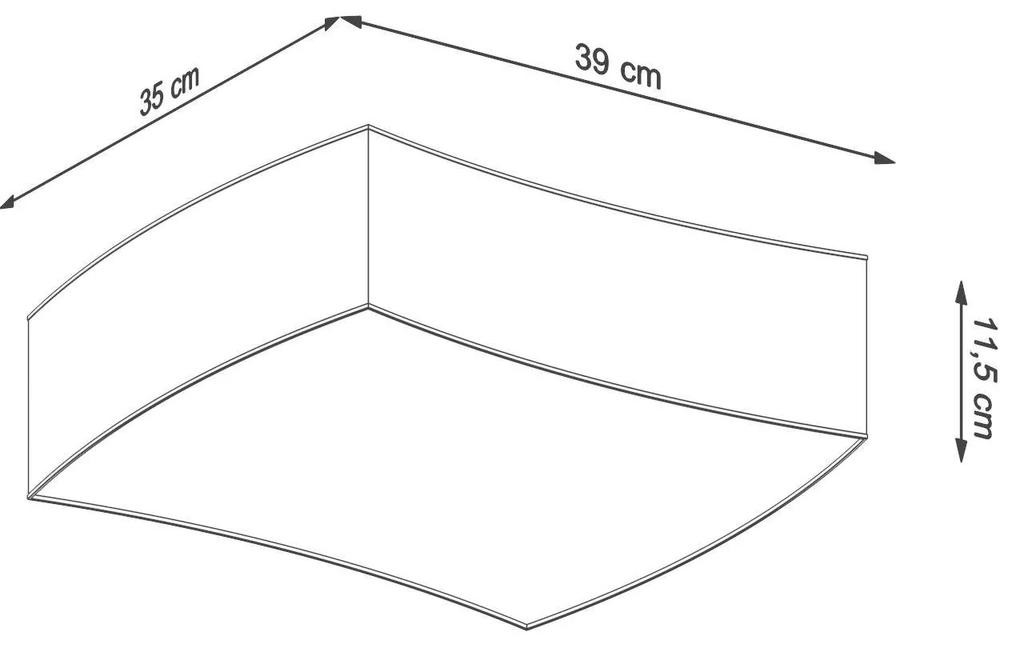 Stropné svietidlo Square, 1x biele plastové tienidlo, (biely plast)