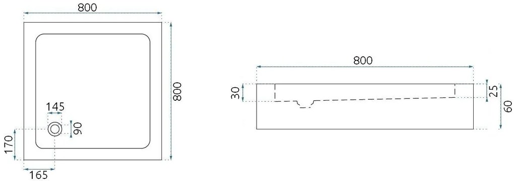 Rea Punto, sprchový kút s posuvnými dverami 80(dvere) x 80(dvere) x 190 cm, 5mm číre sklo, zlatý lesklý profil + biela sprchová vanička Savoy, KPL-K6441