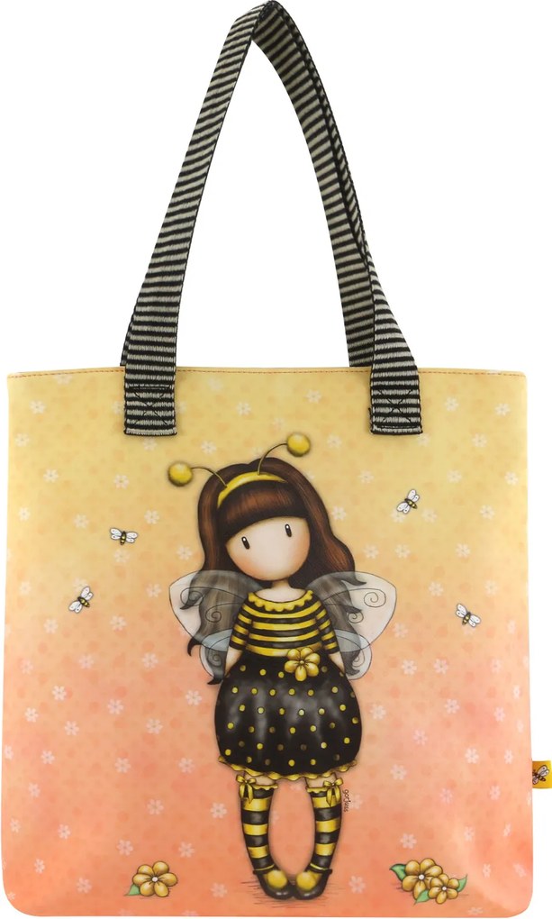 Santoro London - Nákupná taška - Gorjuss - Bee-Loved (Just Bee-Cause) Černá;Béžová;Žlutá