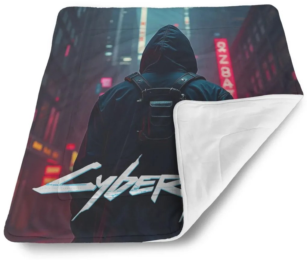 Sablio Deka pre bábätko Cyberpunk 2077 Výhľad na mesto - 80x100 cm