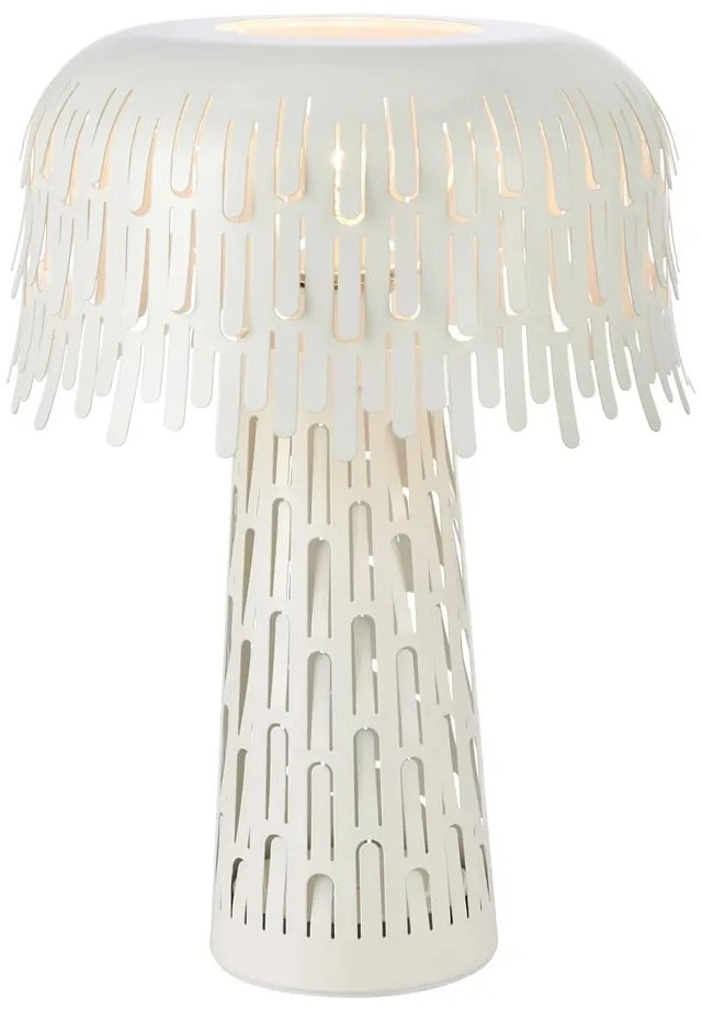 Biela stolová lampa s kovovým tienidlom (výška 38 cm) Verbera – Markslöjd