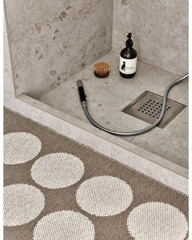 Hnedo-béžový vnútorný a vonkajší behúň 70x240 cm Hugo Walnut Linen – Pappelina