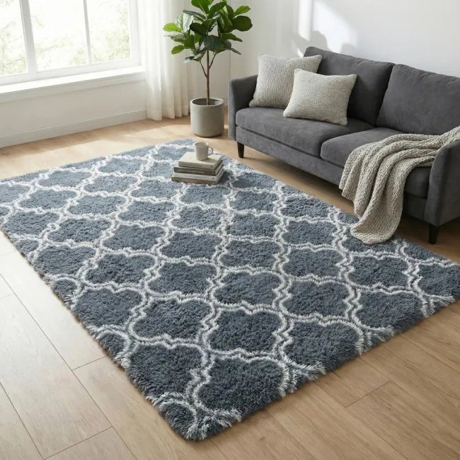 Protišmykový koberec DECOR strieborný