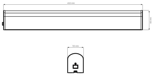 LED Kúpeľňové osvetlenie zrkadla ALEX LED/8W/230V 4000K 41 cm IP44 čierna
