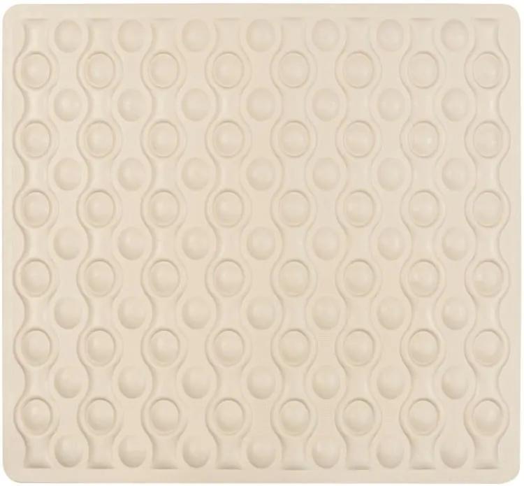 Béžová protišmyková kúpeľňová podložka Wenko Rocha, 54 × 52 cm