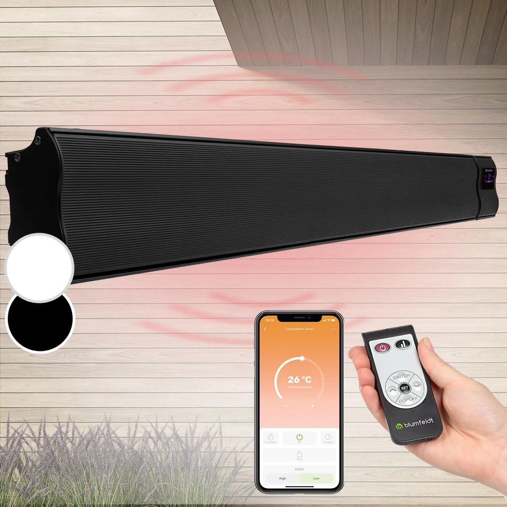 Cosmic Beam Smart 30, infračervený ohrievač, 3000 W, ovládanie cez aplikáciu, čierny