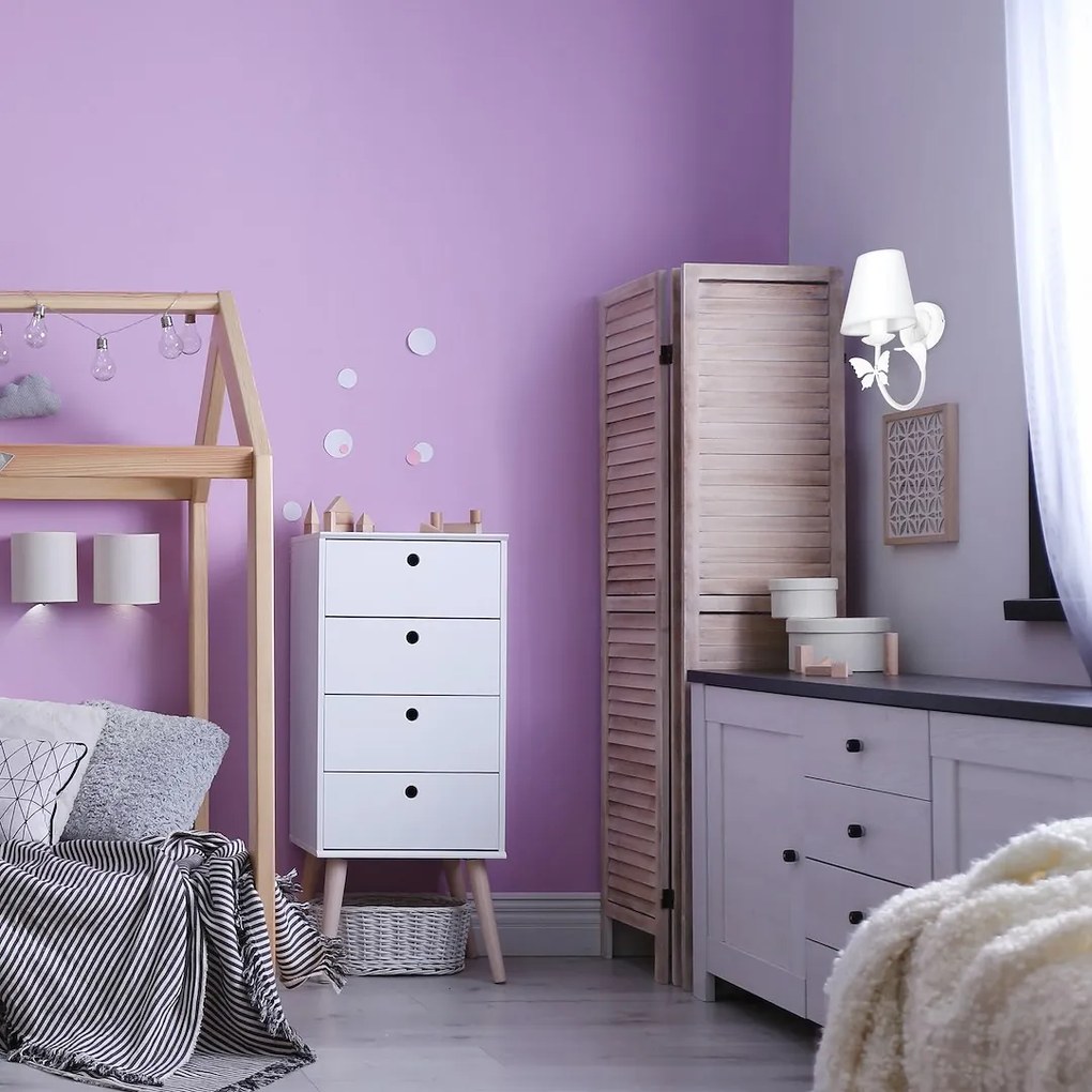 EUlight Detské nástenné svietidlo Alice, 1x biele textilné tienidlo, w