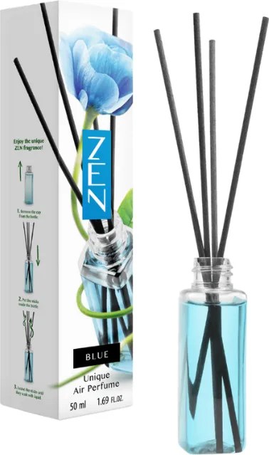 Tyčinkový aroma difuzér ZEN MODRÁ 50 ml