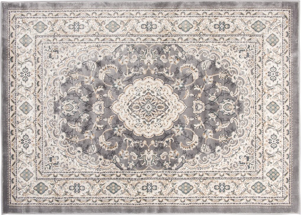 Koberec Dubai CHU 6956A – sivý obdĺžnikový koberec z polypropylénu Rozmer: 80x150 cm