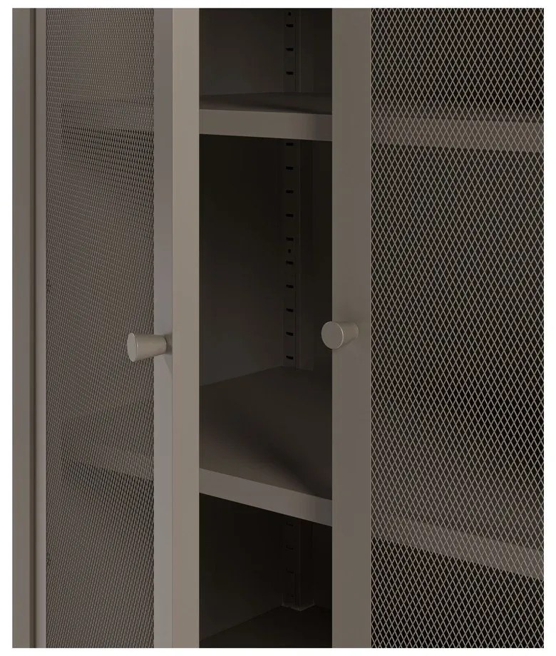 Sivá kovová skrinka 70x100x40 cm Fayna – Marckeric