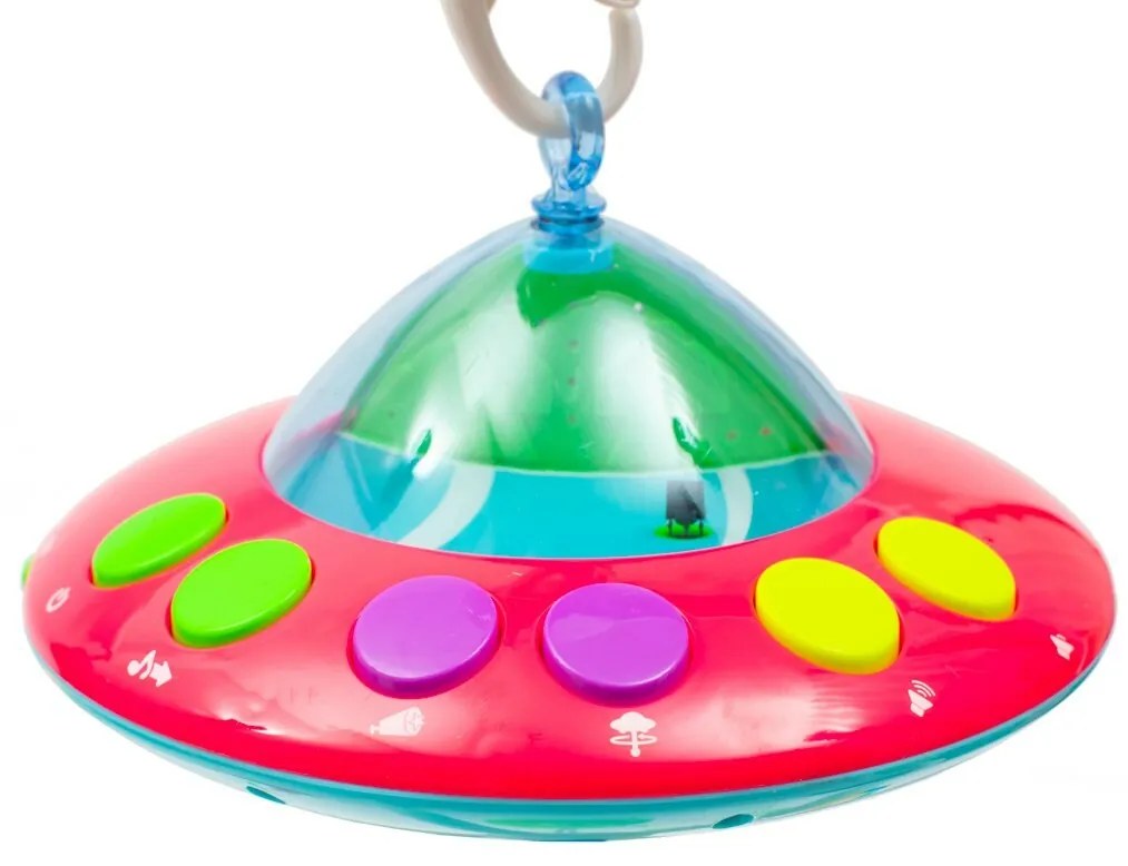 Kolotoč Baby Mix nad postieľku s projektorom adiaľkovým ovládaním, modrý