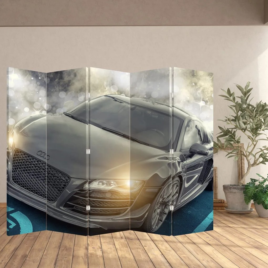 Paraván - Auto Audi - šedé (210x170 cm)