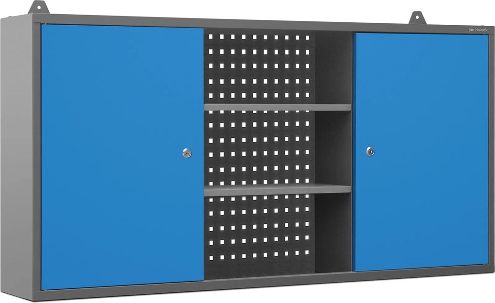 Visiaca dielenská skrinka v antracitovo-modrej farbe, 1200x600x200 mm: BEN