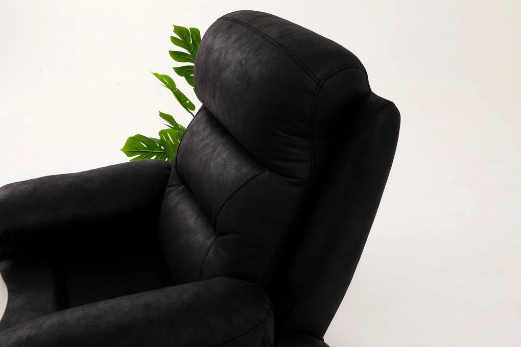 Polohovateľné kreslo Comforto E (čierna). Akcia -18%. Vlastná spoľahlivá doprava až k Vám domov. 1145372