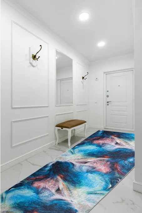 Protišmykový behúň LOTUS COLOR 36500 modrý / červený - hotový rozmer