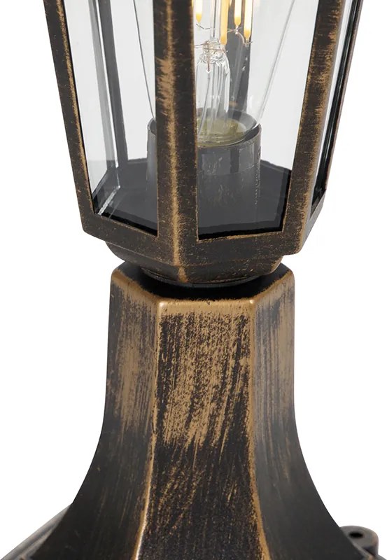 Vonkajšia lampa starožitné zlato 42 cm IP44 - New Haven