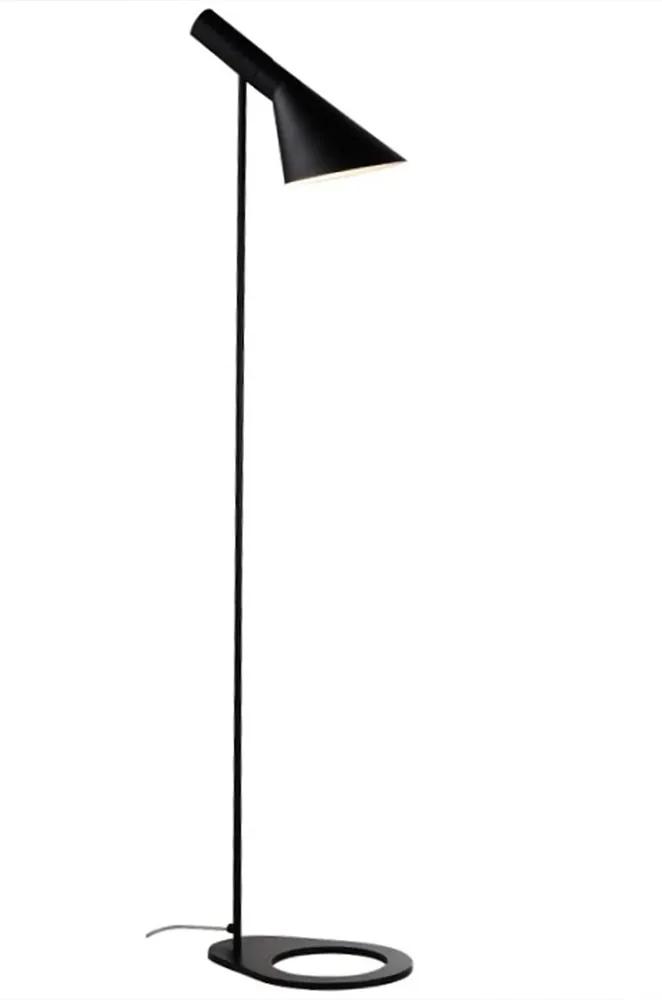 Stojacia lampa, čierny kov, CINDA TYP 2 F6114