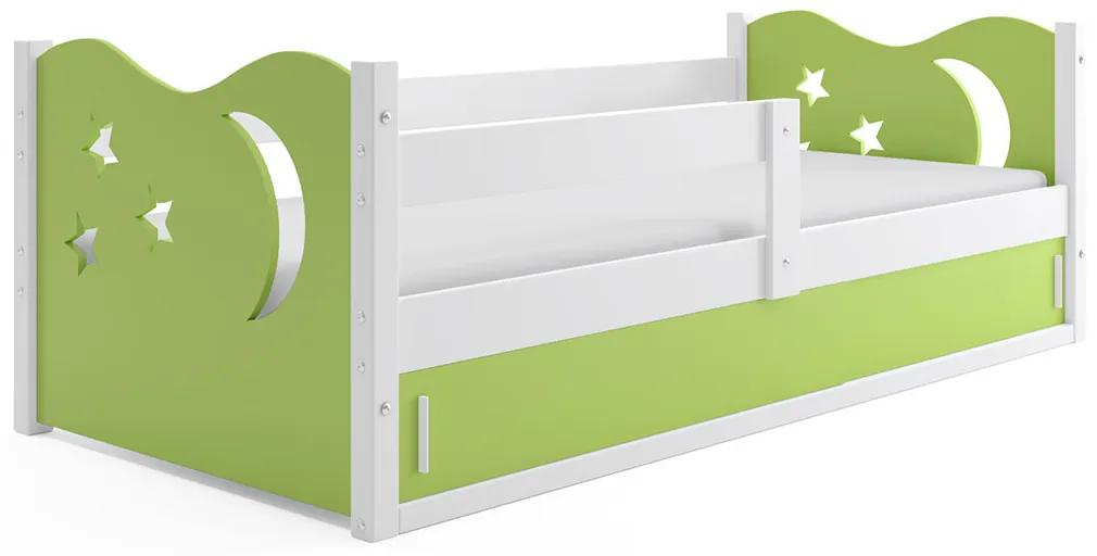 Detská posteľ MIKOLAJ 1 | biela 80 x 160 cm Farba: biela / zelená